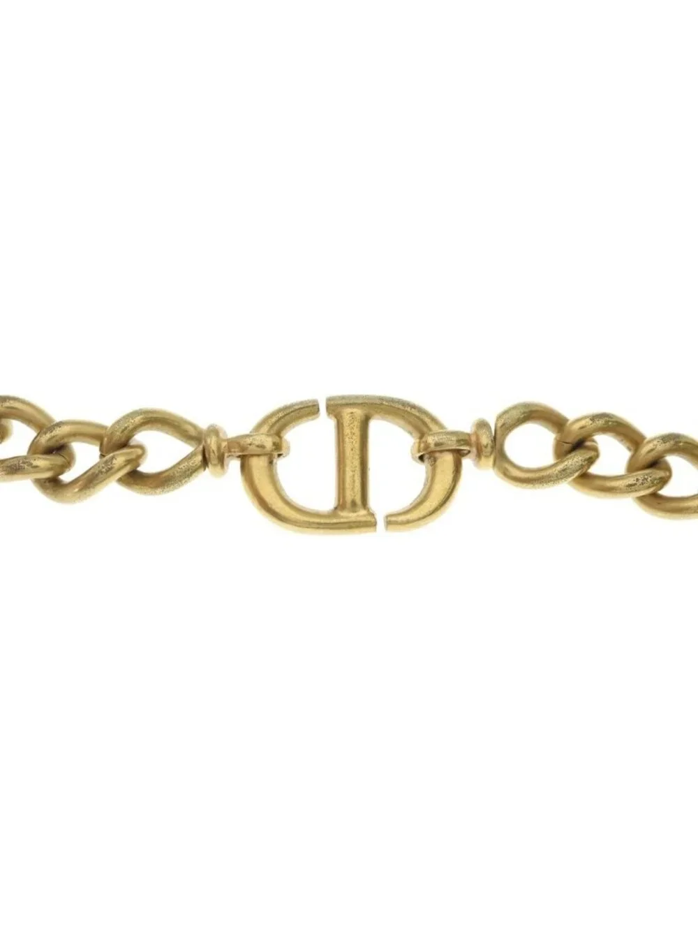 Dior CD Logo Chain Necklace Gold